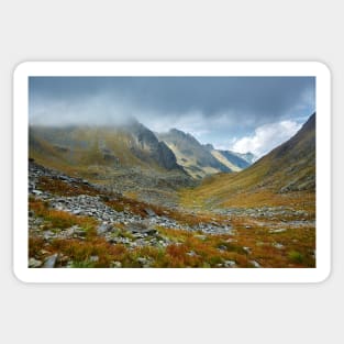 Mountains and clouds landscape Sticker